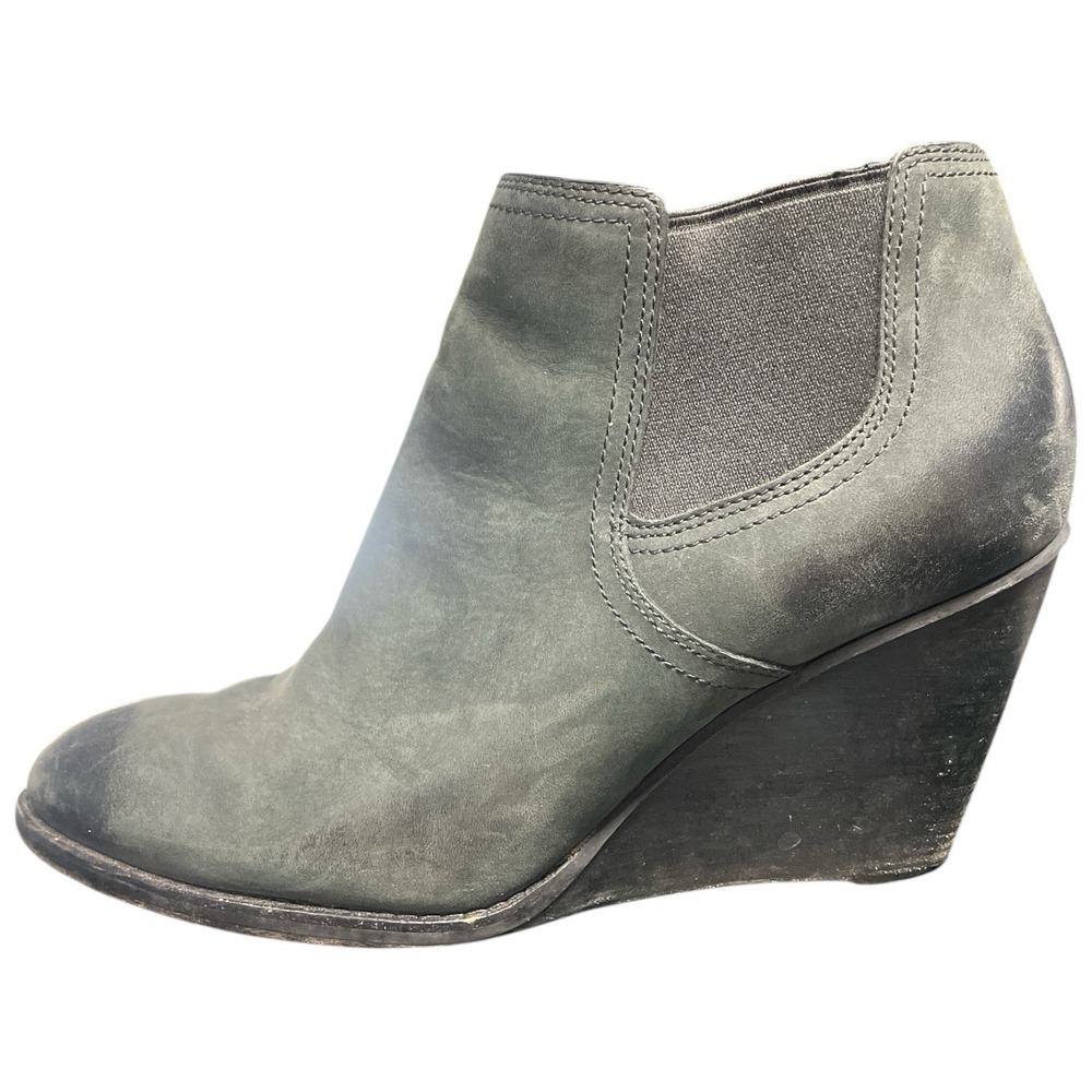 Cole Haan Balthasar Leather Wedge Heel Ankle Booties  Women's Size 9.5